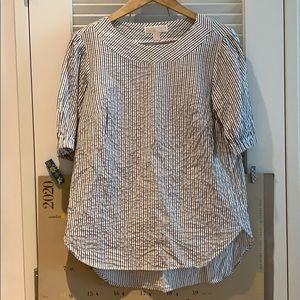MK seersucker blouse